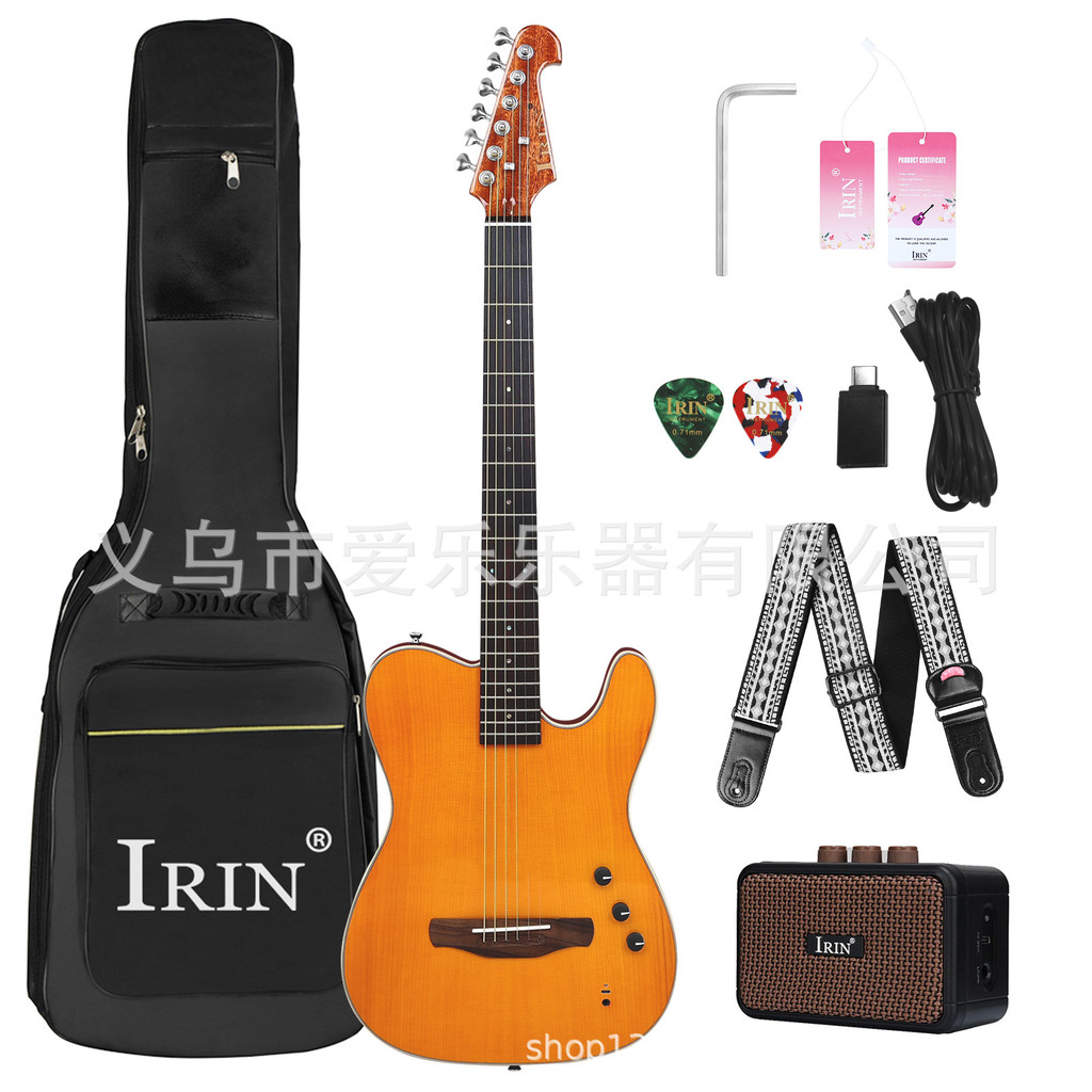 IRIN Silent Guitar Full Veneer Guitar Acoustic Electric Acoustic Guitar Travel Performance High-End 