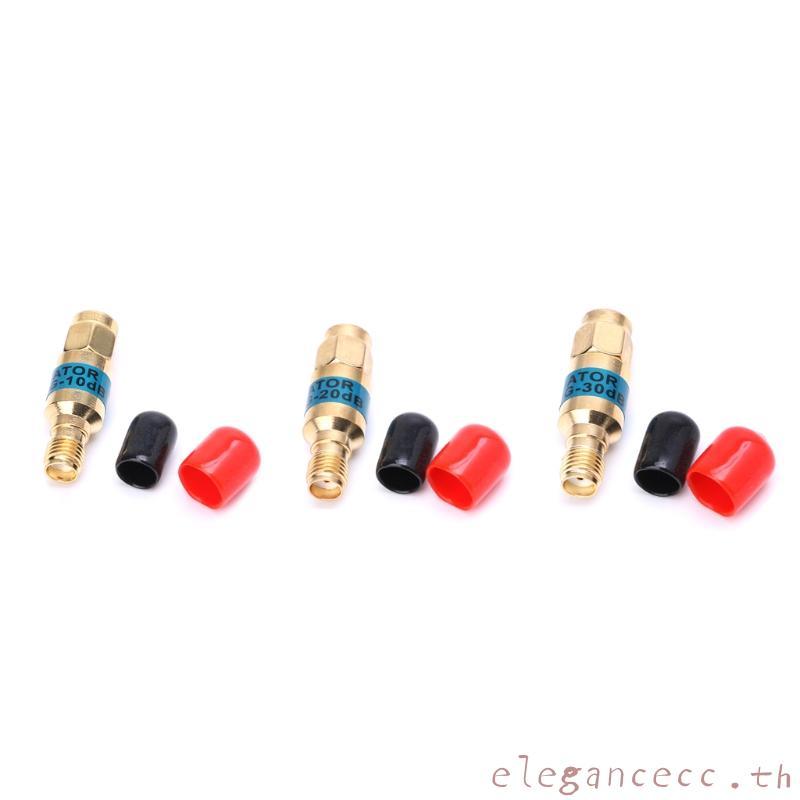 ELEGAN Golden Attenuator SMA-JK ชายหญิง RF Coaxial Attenuator 2W 0-6GHz 30db