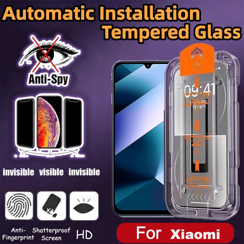 ฟิล์มกระจกนิรภัยความเป็นส่วนตัว ติดง่าย สำหรับ Xiaomi POCO C75 C65 C61 C55 C40 C31 X7 X6 X5 X4 X3 NF