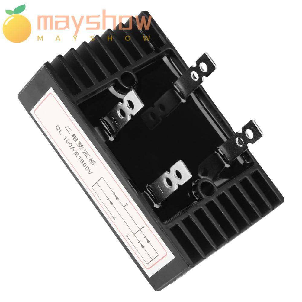 MAYSHOW Bridge Rectifier, QL-100A 1600V Bridge Rectifier 100A, High Power 2-Phase Black 4 Pin Bridge