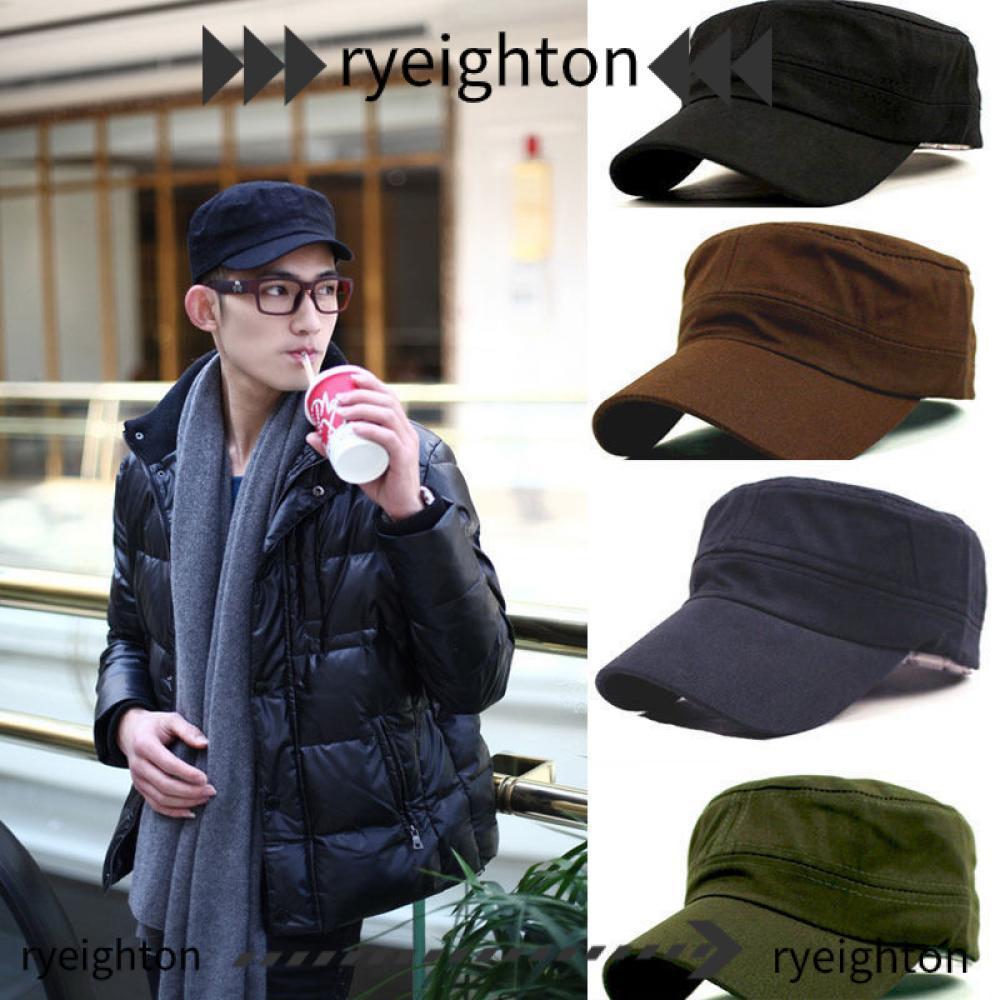 RYEIGHTON Plain Cap Classic Style Patrol Cotton