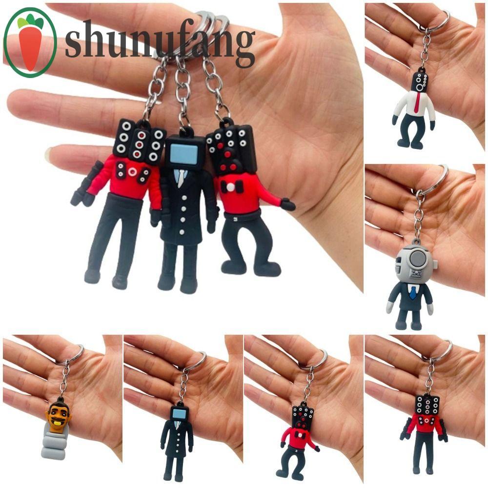 UNUF อะนิเมะ Skibidi พวงกุญแจห้องน้ํา, Skibidi ห้องน้ําทีวี Man Camara Man Skibidi Dop ของเล่นจี้, ร