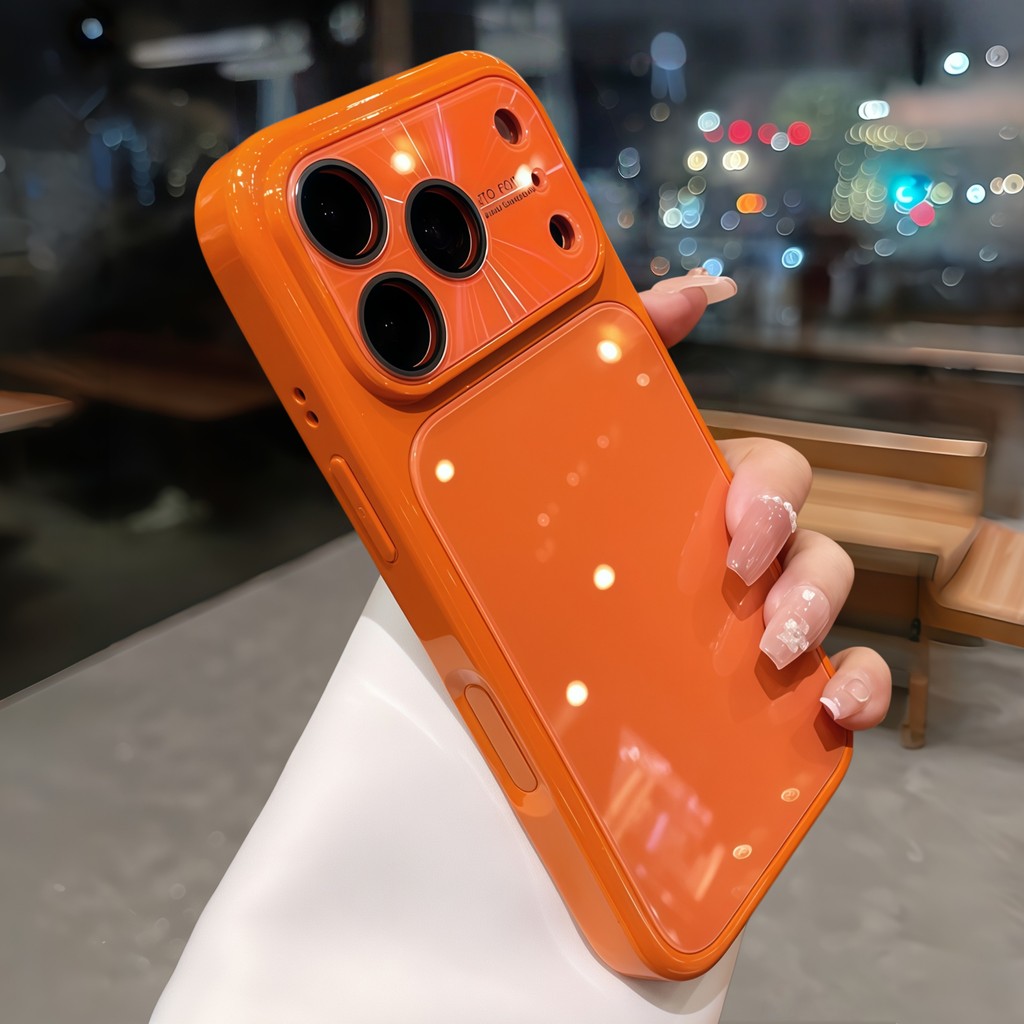 เคสซิลิโคนอะคริลิคหรูหราป้องกันการหล่นสําหรับ ไอโฟน 17 16 15 14 13 มือโปร สูงสุด ออโรร่า ตัวป้องกันกล้องฝาครอบกันกระแทก