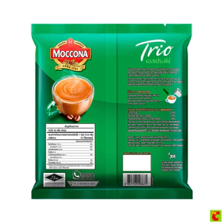 มอคโคน่า ทรีโอ กาแฟปรุงสำเร็จชนิดผง 3อิน1 เอสเปรสโซ่ 15.8 ก. x 40 ชิ้น