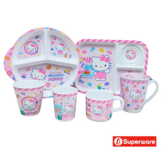 คิตตี้ เฟรชลี่ จานชามเมลามีน ลายการ์ตูน ศรีไทยซุปเปอร์แวร์ Superware Sanrio Kitty [ขายเป็นชิ้น/เลือกรหัสสินค้า]
