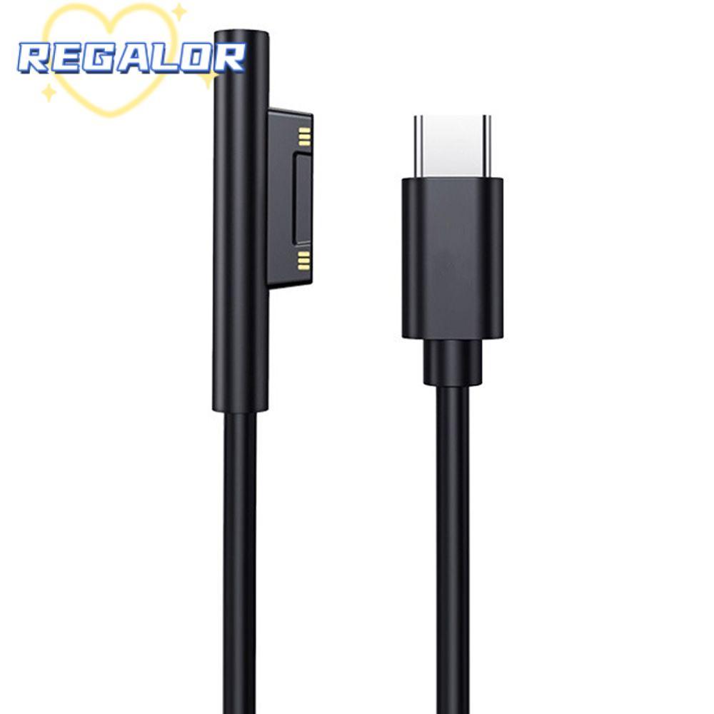 REGALOR0G PD สายชาร์จเร็วทนทาน 45W 15V 3A 1.5M 1.8M อะแดปเตอร์ชาร์จสําหรับ Microsoft Surface 7/6/5/4