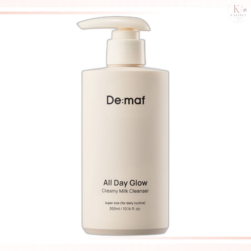 [de:maf] All Day Glow Creamy Milk Cleanser, 300 ml, 1 ชิ้น / Korean Creamy Milk Cleanser / Daily Use