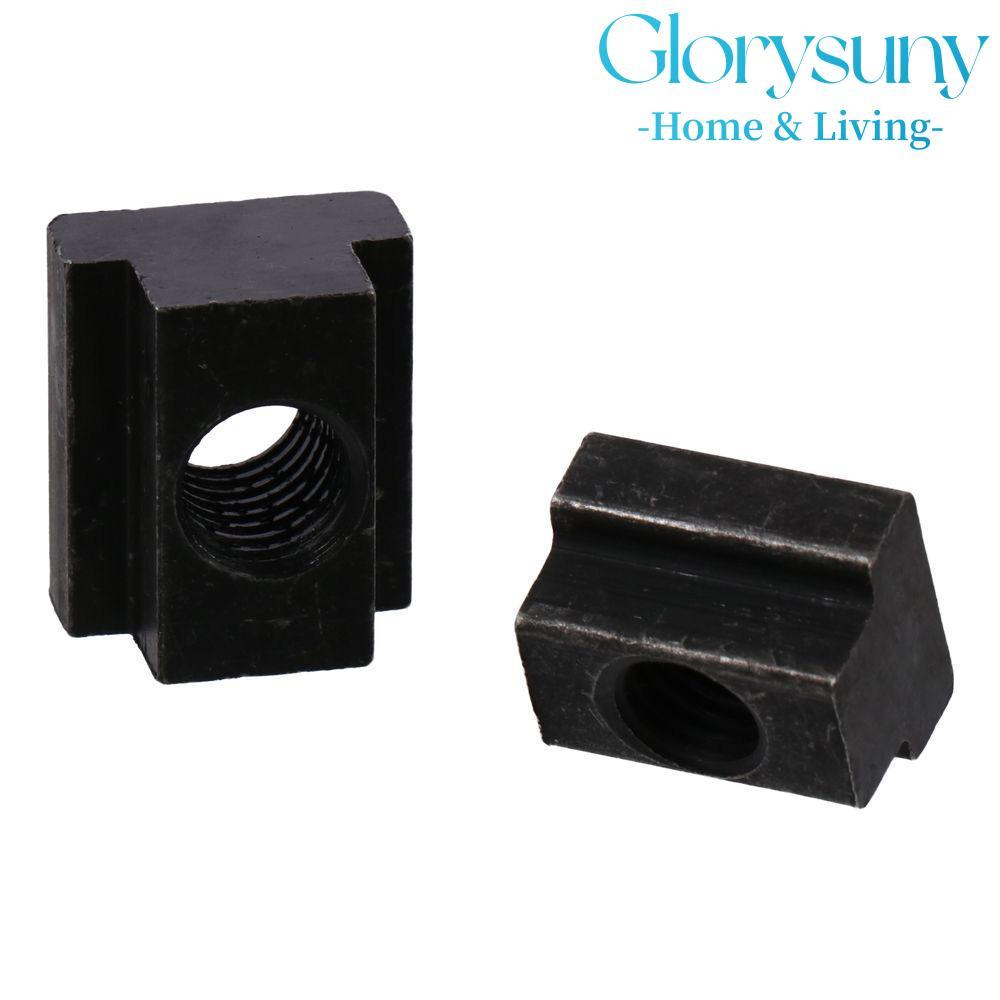 GLORYSUNY 10 ชิ้น T Slot Nuts,สีดําออกไซด์เหล็กคาร์บอนแตะผ่านสล็อตถั่ว,ทนทาน M6 M8 M10 M12 T-Nuts