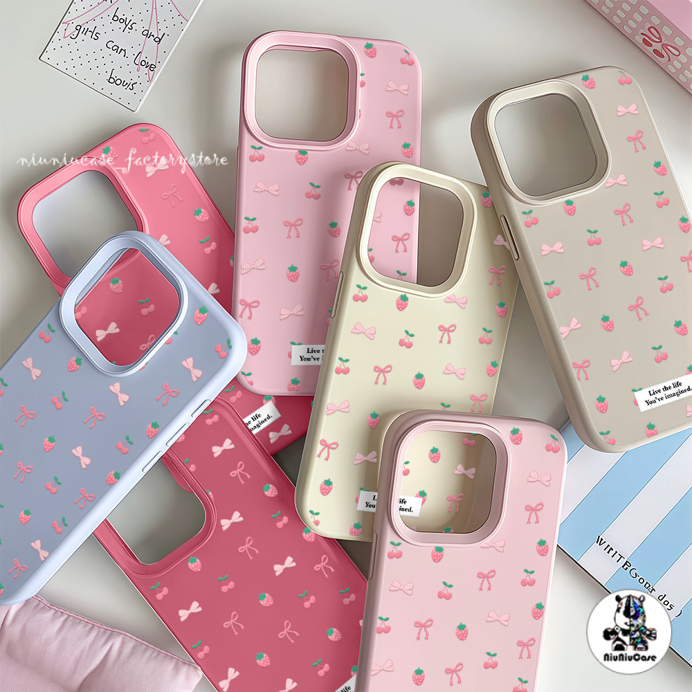 เคสไอโฟน การ์ตูนสุดน่ารักและสร้างสรรค์ โบว์ผีเสื้อที่น่ารัก For iPhone 17 16 15 12 13 14 15 11 Pro Max X 7 8 Plus เคส