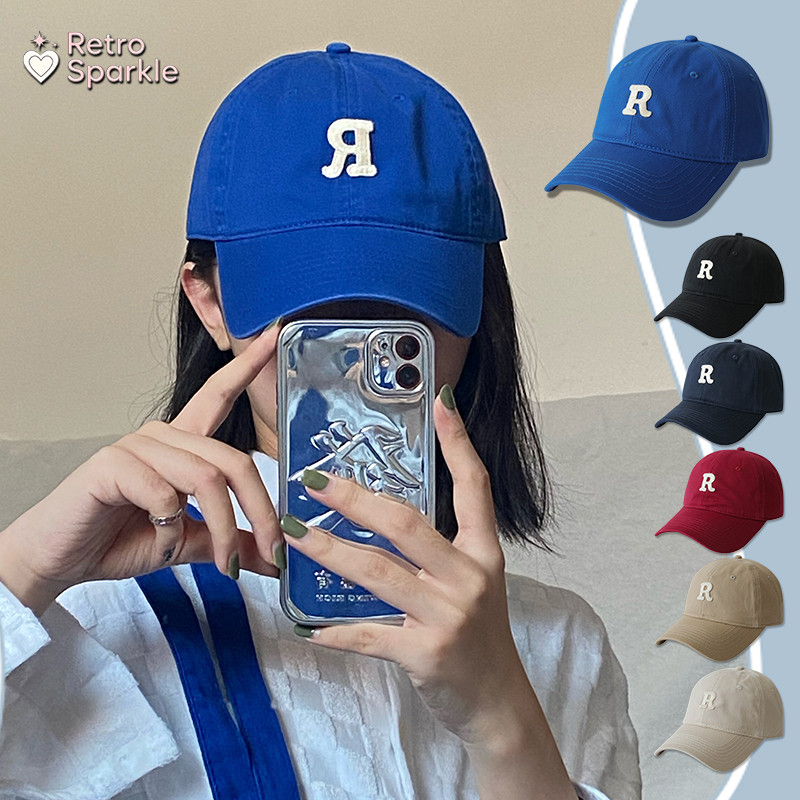 💙💙โดปามีน สีน้ำเงินสดใส หมวกเบสบอล สําหรับผู้หญิง สไตล์ลำลอง รูปแบบตัวอักษร หมวกกันแดด ราคาถูกที่สุด คุณภาพสูง