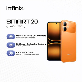「Infinix KOLs」- Infinix Smart 20, (up to 8GB [4GB + 128GB] MediaTek Helio G81 Ultimate | Pure Voice 
