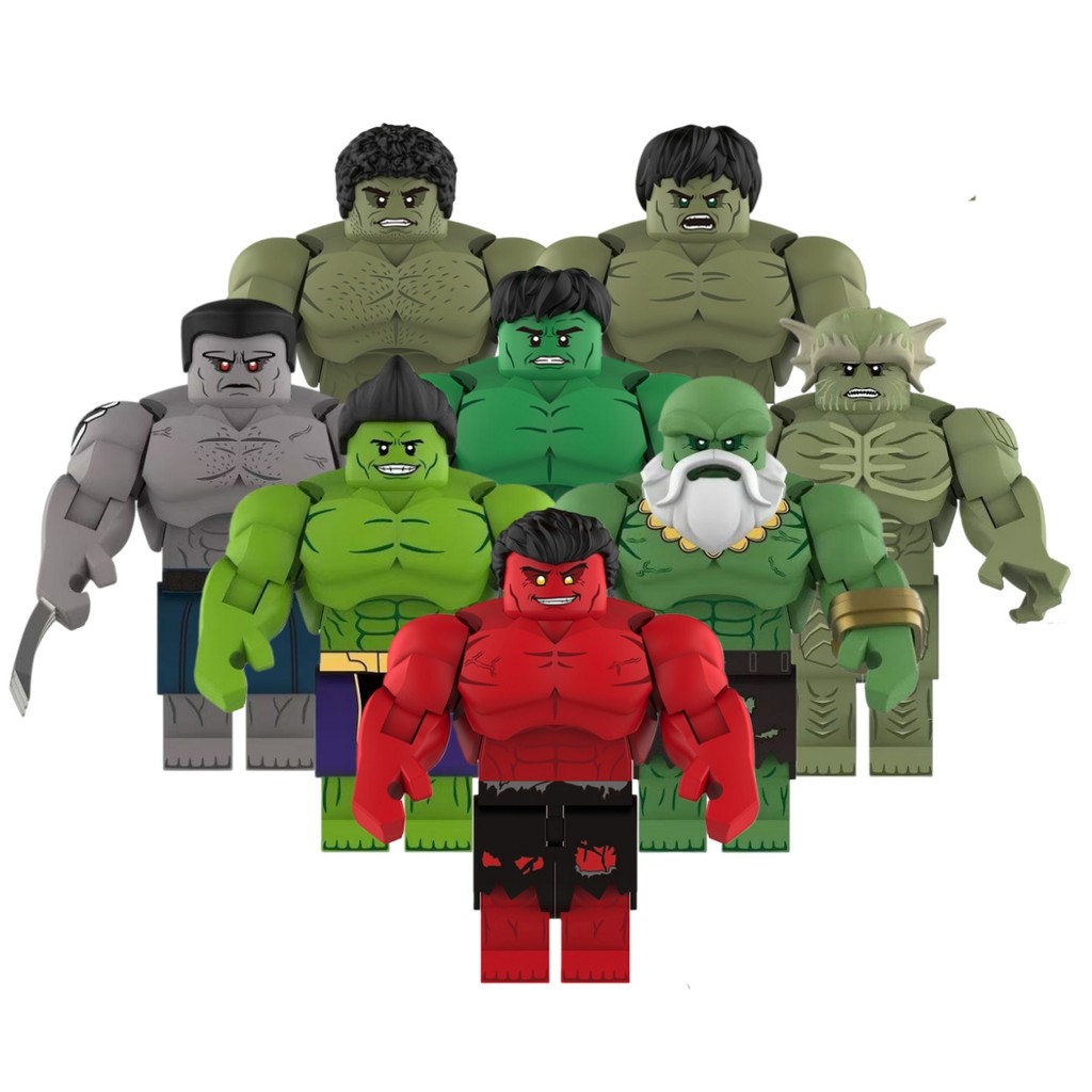 Superhero Action Figures MAESTRO RED HULK ABOMINATION AMADEUSCHO ของเล่นคอลเลกชันบล็อกอาคารสําหรับเด