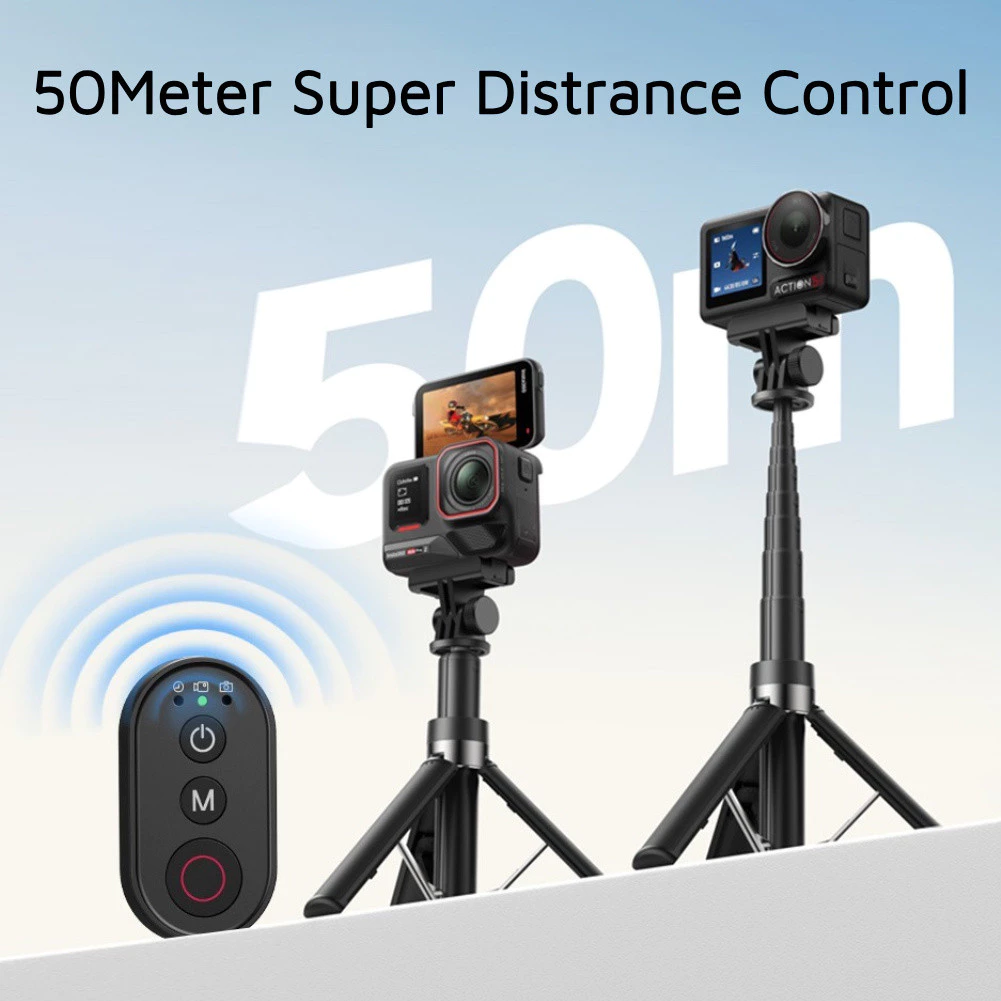 INOVAGEN สําหรับ DJI Osmo 360 Action 5 Pro/4 Insta360 Mini Bluetooth รีโมทคอนโทรลสร้อยข้อมือ,ชาร์จ,โทรศัพท์กล้องชัตเตอร์ thumbnail 8