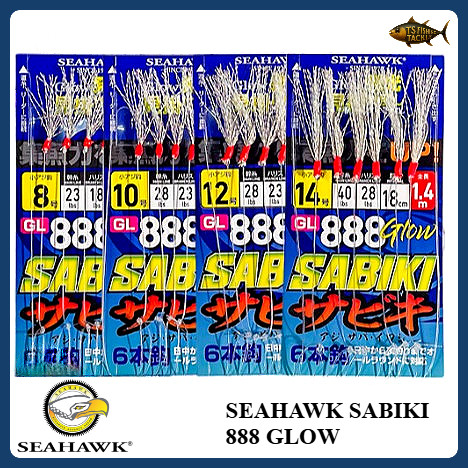 SEAHAWK Sabiki Apollo 888 GL ( Glow ) / ตะขอตกปลา Apollo