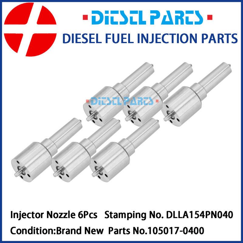 หัวฉีดหัวฉีดน้ํามันเชื้อเพลิง 6 ชิ้น DLLA154PN040 NP-DLLA154PN040 105017-0400 สําหรับ ISUZU Forward 