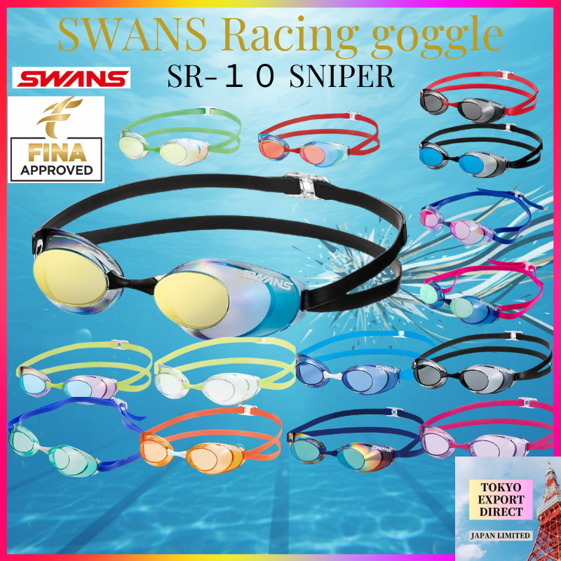 SWANS  Sniper Swimming Goggles SR-10 Racing Model Non-Cushion[DIRECT FROM JAPAN]
