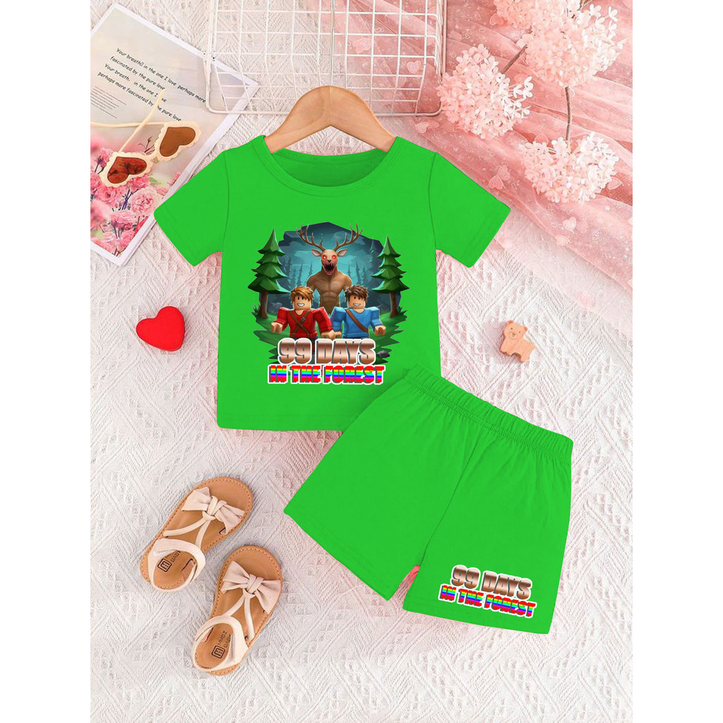 CHILDRENS TRENDY MOTIF SUIT/CHILDRENS GAME SUIT 99 DAY/99 NIGHT DIHUTAN/FLOREST