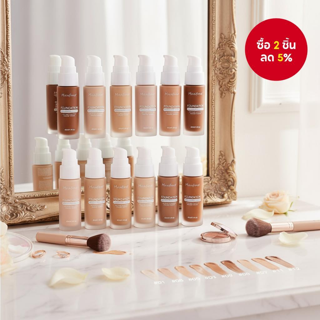  รองพื้นเนื้อแมทกันน้ํา คุมมัน และไม่ซีดจาง