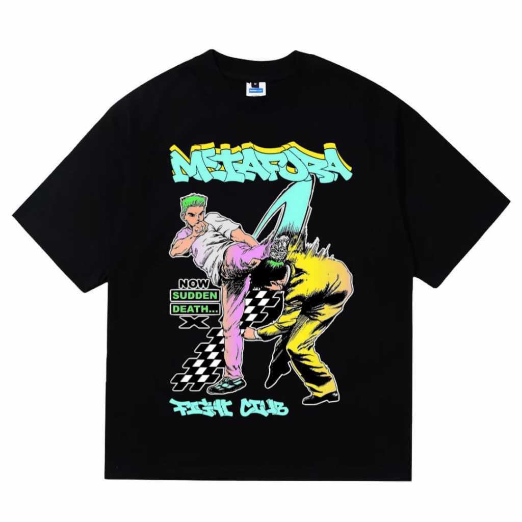 Nebula Tshirt Vintage MTFR Fightclub แขนสั้นสีดํา เสื้อยืด distro Unisex