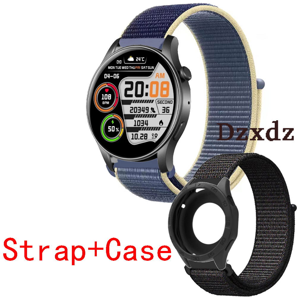 COLMI V73 กรณีป้องกันหน้าจอฝาครอบอุปกรณ์เสริมสําหรับ COLMI V73 สายคล้องกีฬาสายรัดข้อมือไนลอนอุปกรณ์เ