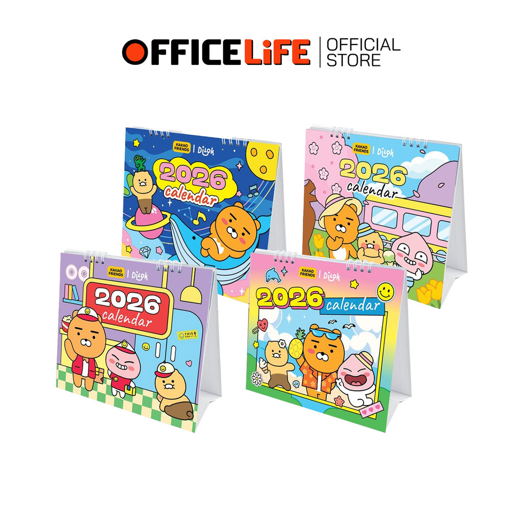 KAKAO FRIENDS CALENDAR ปฏิทินตั้งโต๊ะ แนวนอน 2026 KK1-678 ขนาด 20.5 x 18 cm. ( 1 เล่ม )
