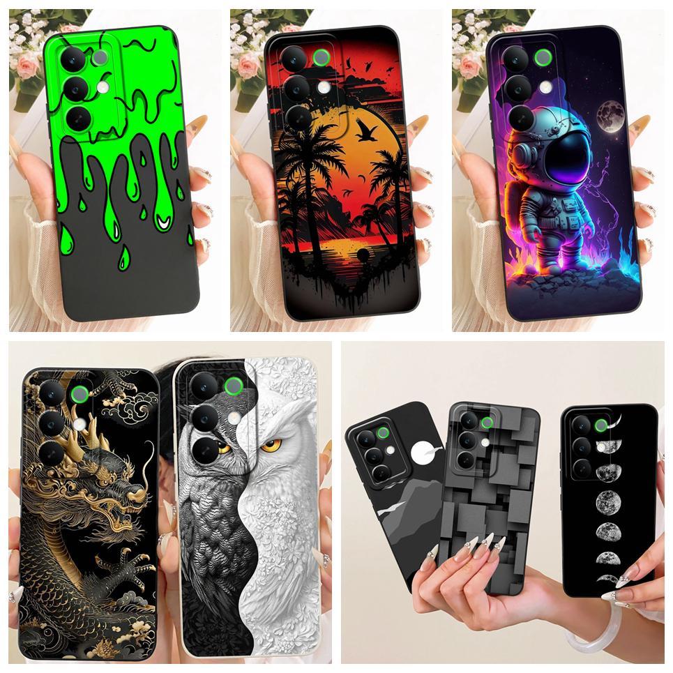 ความงามใหม่แฟชั่นเคสโทรศัพท์สําหรับRealme C85 / C85 Pro / 15Xอินเดียปลอกการ์ตูนแมวมังกรหินอ่อนปกหลังซิลิโคนอ่อนนุ่ม