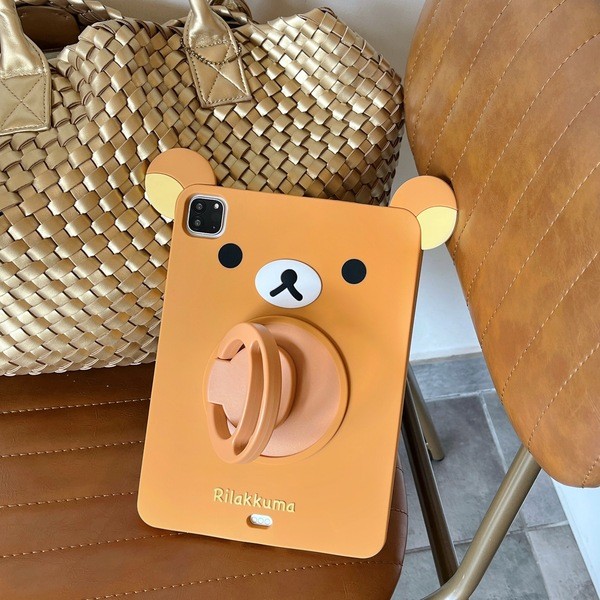 case ipad air4 เคส ipad gen9 น่ารัก Easy Bear ipad10 เคสป้องกันแท็บเล็ต วงเล็บหมุนได้ air456 ซิลิโคน