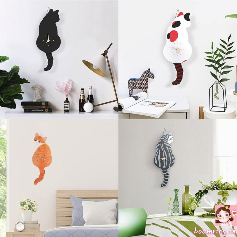 Boom Creative Wall Clock Naughty for Cat Wag Tail Clocks for Home Decor Cloc
