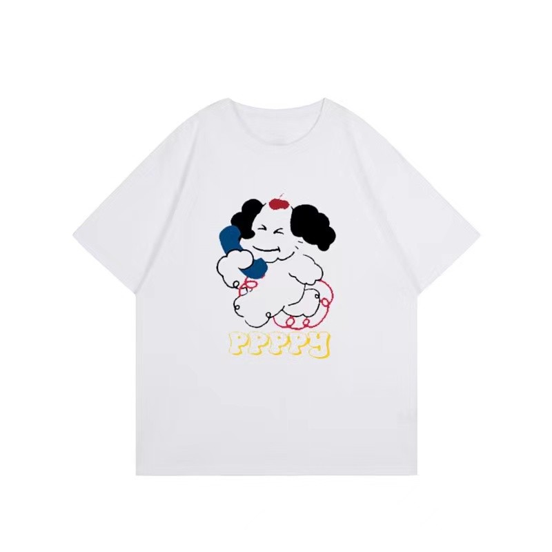 3788738ปลาค็อด ภาพอย่างเป็นทางการ 200ก ร้อนขายฤดูร้อนสไตล์ใหม่ผ้าฝ้ายแท้สนุกพิมพ์หลวมขนาดใหญ่รอบคอแข