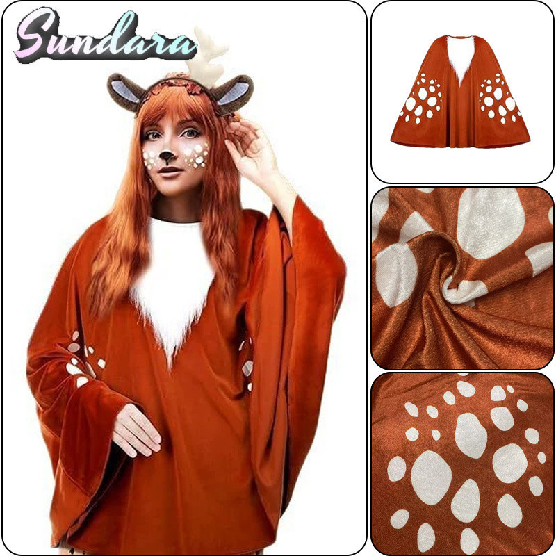 ชุดคริสต์มาสน่ารัก Elk Cape สำหรับคอสเพลย์และทุกโอกาส