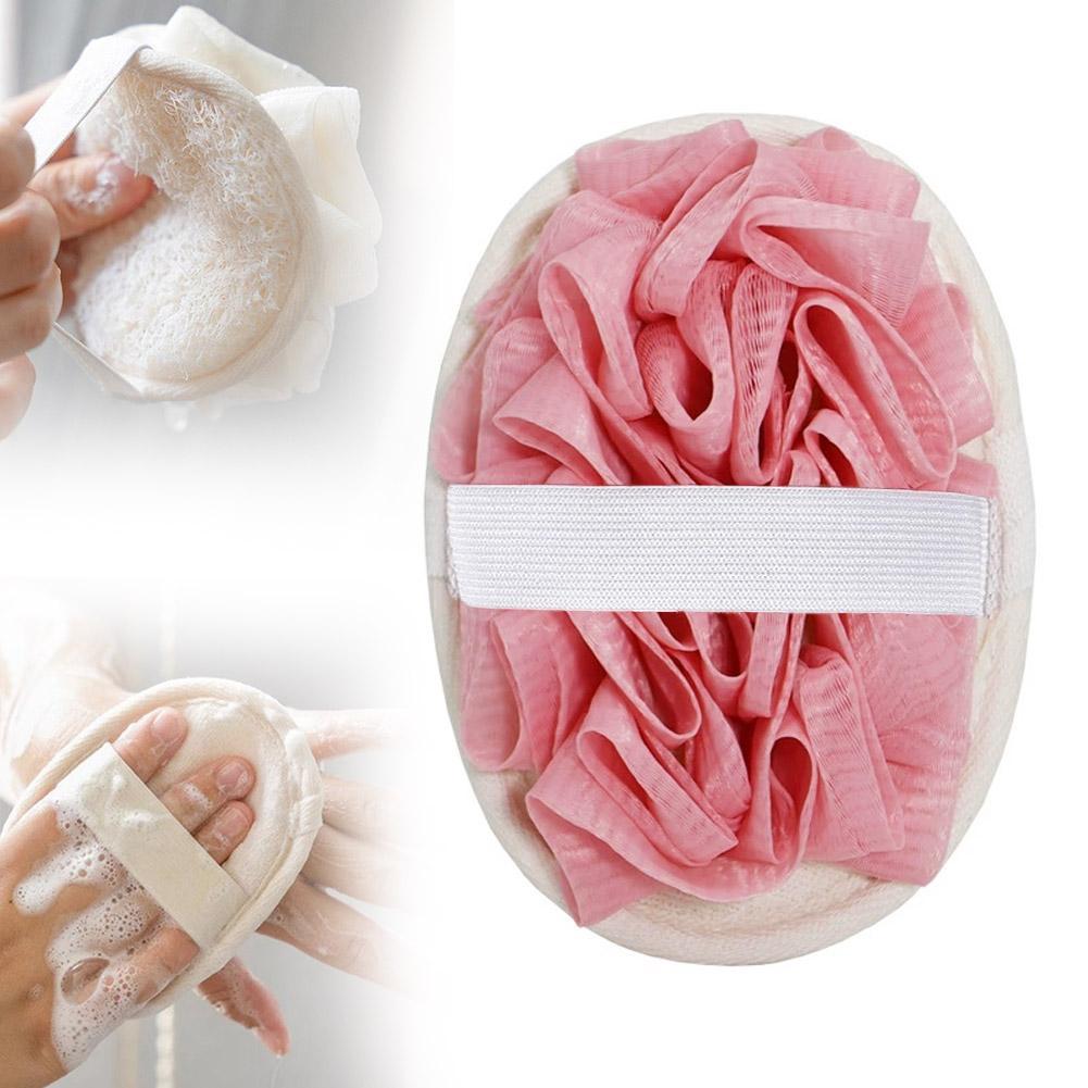 ธรรมชาติ Loofah Exfoliating ถุงมือสําหรับ Body & Face, Double-sided Bath & Shower Scrubber สําหรับ O