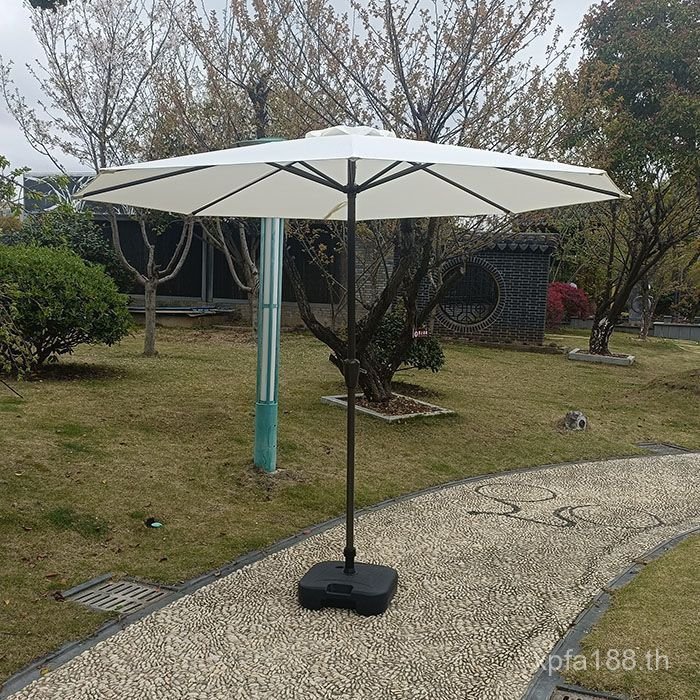 ร่ม โรงงานการค้าต่างประเทศกลางแจ้ง Hand-Cranked Center คอลัมน์ร่มความปลอดภัย Pavilion ร่ม Cafe Strai