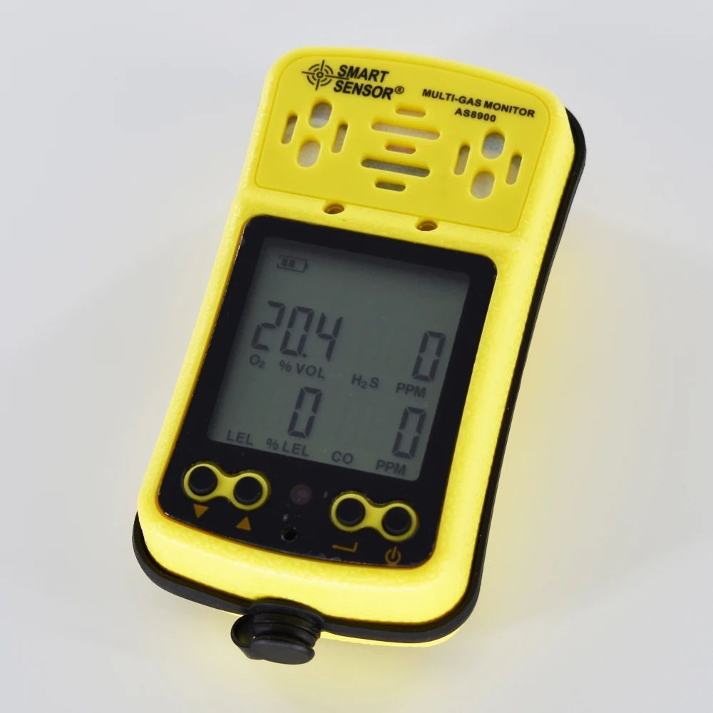 Smart Sensor AS8900 แบบพกพา Multi Gas Detector Monitor 4 in 1 O2 H2S CO แก๊ส Combable Oxygen Hydroge