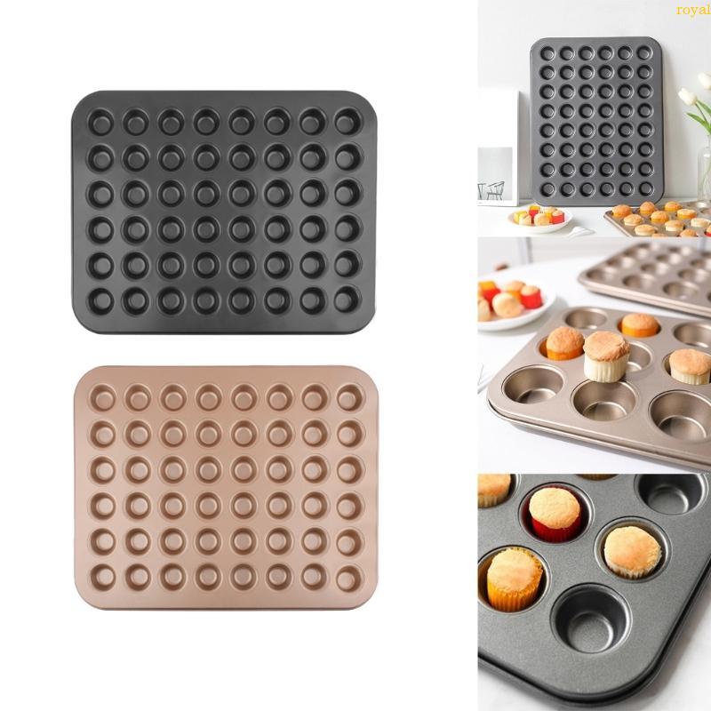 (ส่วนลดสูง)oyalking.th Mini Muffin Tray Cupcake Pans Muffin Pans ถาดอบวัสดุเหล็กคาร์บอน