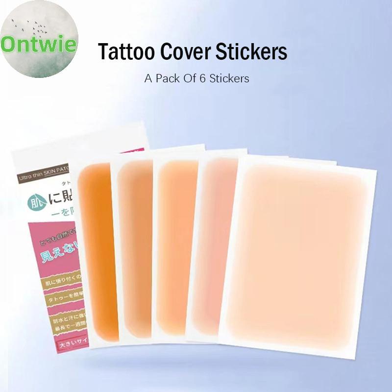 Ontwie 6PC กันน้ํารอยสักข้อบกพร่องปกปิดเทปคลุมทั้งหมดสติกเกอร์คอนซีลเลอร์ Body Arm VN