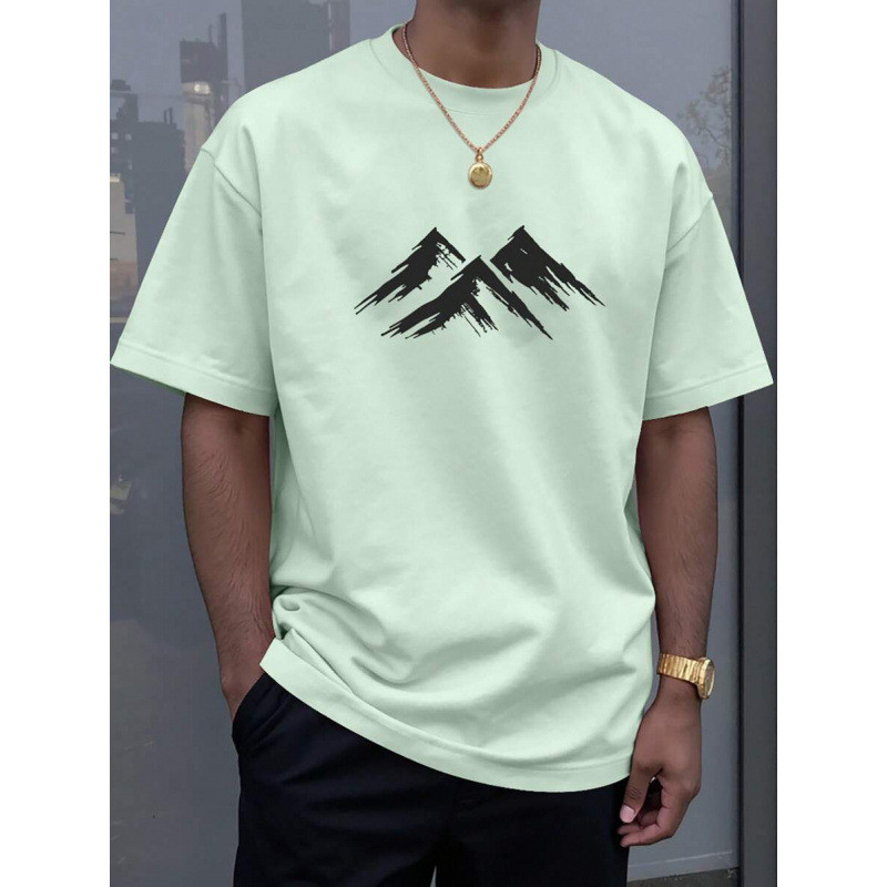 2026棉休闲印花Manfinity Homme Mens Casual Minimalist MountainCOD NPMX