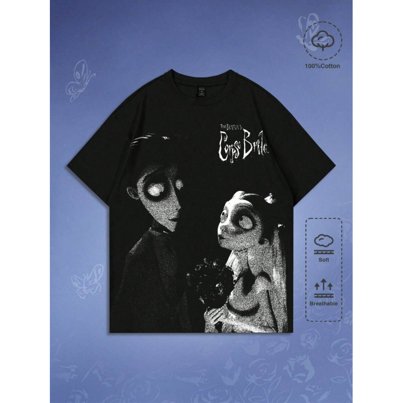 2026复古美式ROMWE MEN Corpse Bride | ROMWE การ์ตูนผู้ชาย CharactCOD K7Z5