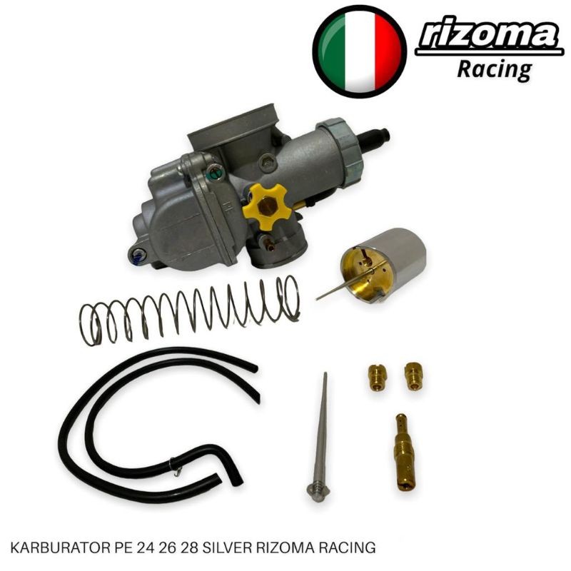Rizoma Racing - คาร์บูเรเตอร์ PE 28 Silver Skep ทองเหลือง Original Rizoma Racing