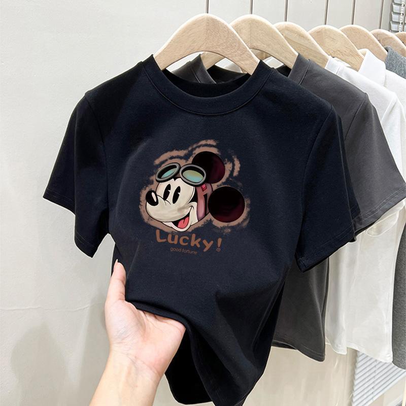 เสื้อยืดแขนสั้นแบบสบาย ๆ อารมณ์ด้านบน 2025 แฟชั่นใหม่สำหรับผู้ชายและผู้หญิง