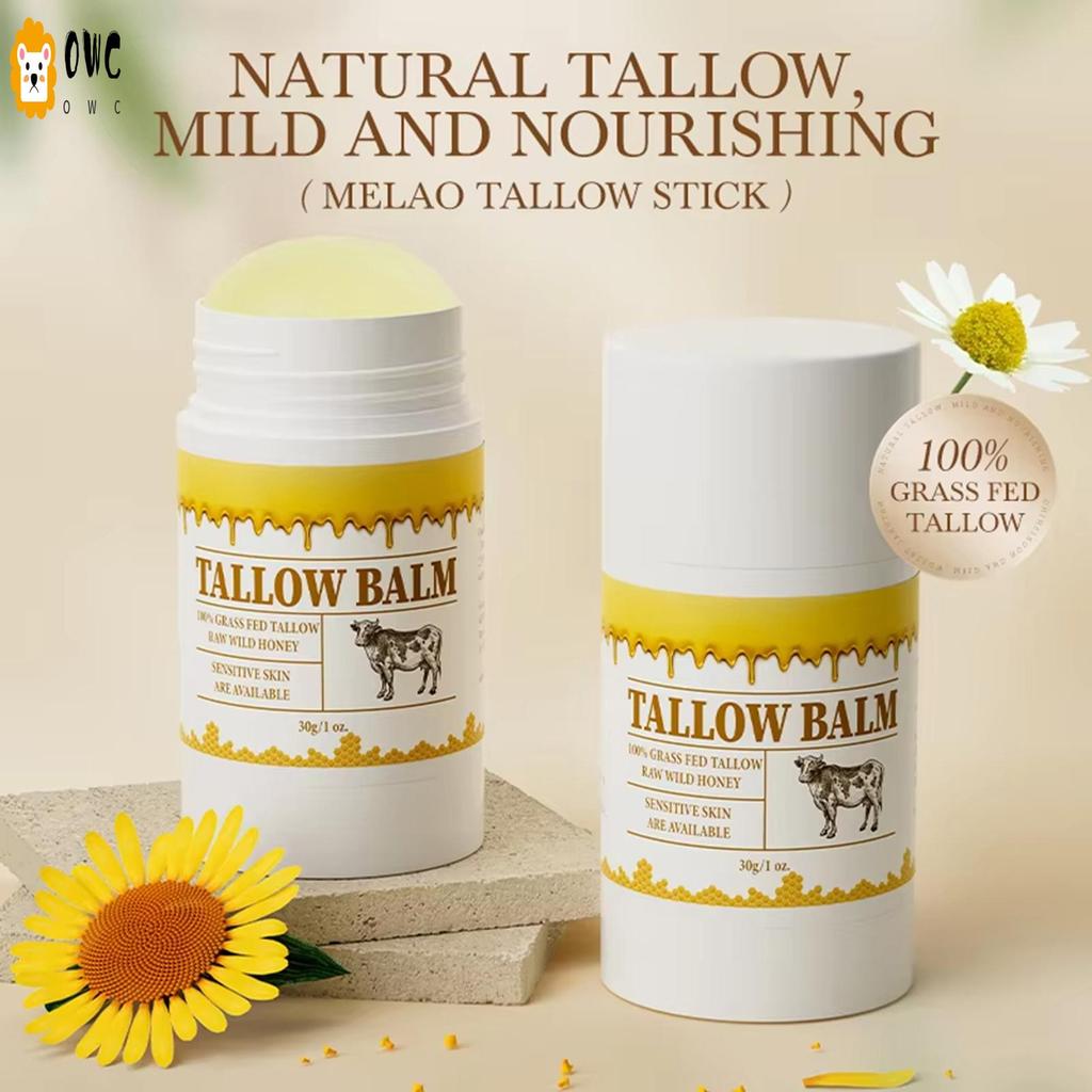 Beef Tallow Moisturizing Stick Organic Beef Tallow Face Moisturizer เหมาะสําหรับการใช้งาน On-The-Go