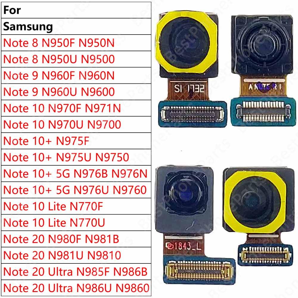 กล้องด้านหน้าสําหรับ Samsung Galaxy Note 9 Note9 10 Lite Note10 10 + Plus 20 Ultra Note20 5G 8 Frontal Facing Selfie กล้องโมดูล