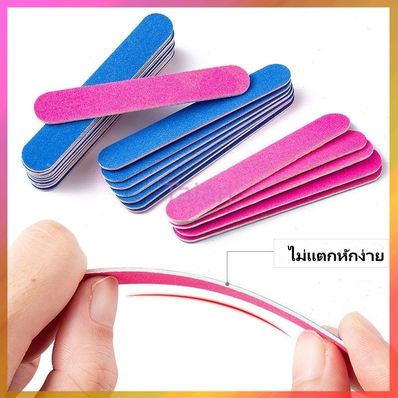 Taian ตะไบเล็บแบบสองด้าน ตะไบเล็บ แถบขัดเล็บ ตะไบเล็บจิ๋ว เครื่องมือทำเล็บสองด้านขัดเงา เครื่องมือทําเล็บ