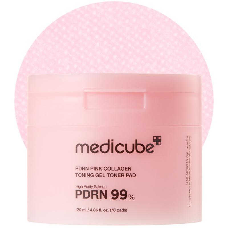 [Medicube] พัฒนาการโทเนอร์แพดคอลลาเจนชมพูเจล 99% DNA ปลาแซลมอน, PDRN สำหรับปรับสภาพผิวไม่สม่ำเสมอ