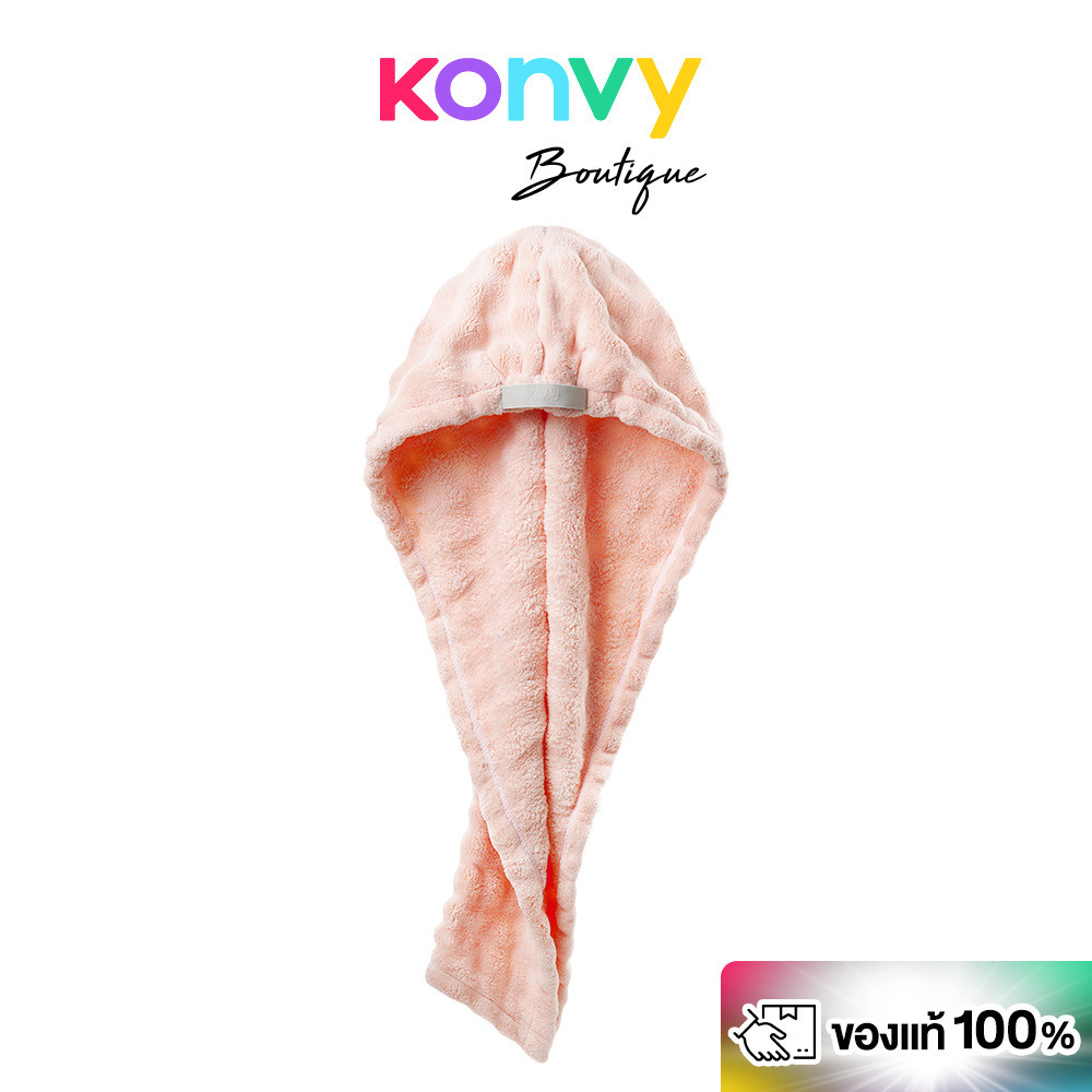 KVY Extra-Wide Hair Drying Cap #Pink เควีวาย หมวกคลุมผมแห้งไว สีชมพู.