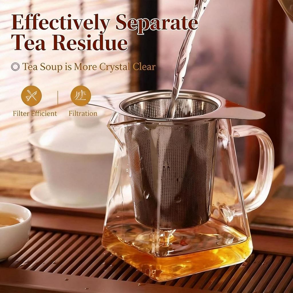 ใหม่สแตนเลสกรองชาคู่หูกรวยกรองชานํามาใช้ใหม่กรองชา