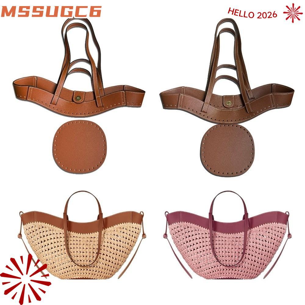IMSSUG กระเป๋าถือ PU หนังพร้อมอุปกรณ์ถักโครเชต์ Magnetic Snap สําหรับซ่อมและเสริมทรงกระเป๋า DIY