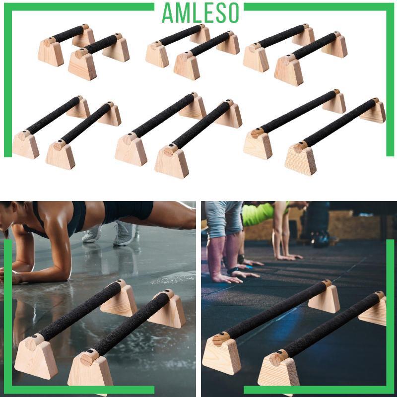 [Amleso] 2 ชิ้น Push Up Bar, ไม้ Push Up Handles, Handstand Bar, Push Up Stand, Parallelletes Bar สํ