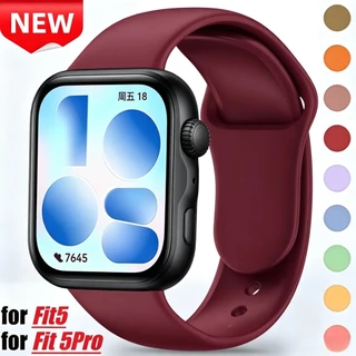 Sport Soft Color Band สําหรับ Huawei Fit 5 Fit5 Pro สายซิลิโคน Correa สําหรับ Huawei Watch Fit3 Fit4 อุปกรณ์เสริม