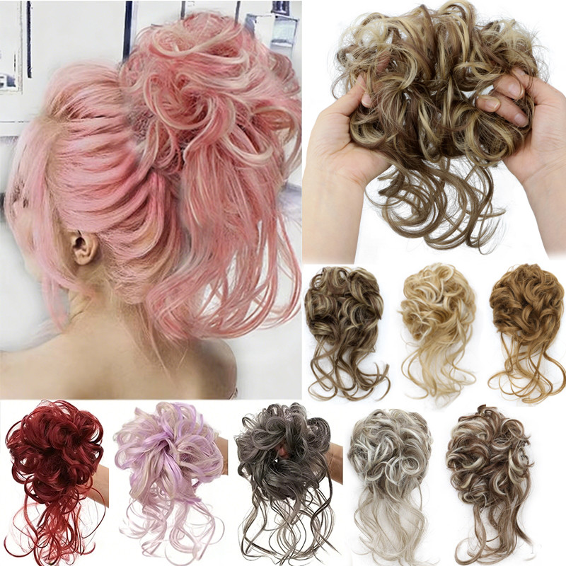Messy Chignon Curly Hair Bands Bun Hairpiece