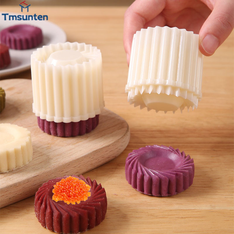 อุปกรณ์ทำขนมไหว้พระจันทร์แบบกดสองด้าน ทำความสะอาดง่าย Tmsunten